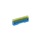TEKNOMEGA - Morsettiera unipolare isolata 80A 11 fori blu