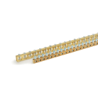 TEKNOMEGA - Morsettiera in ottone 9x6mm L.1000 Barra di messa a terra 10mm x 6mm in ottone L.1000 MRS1501