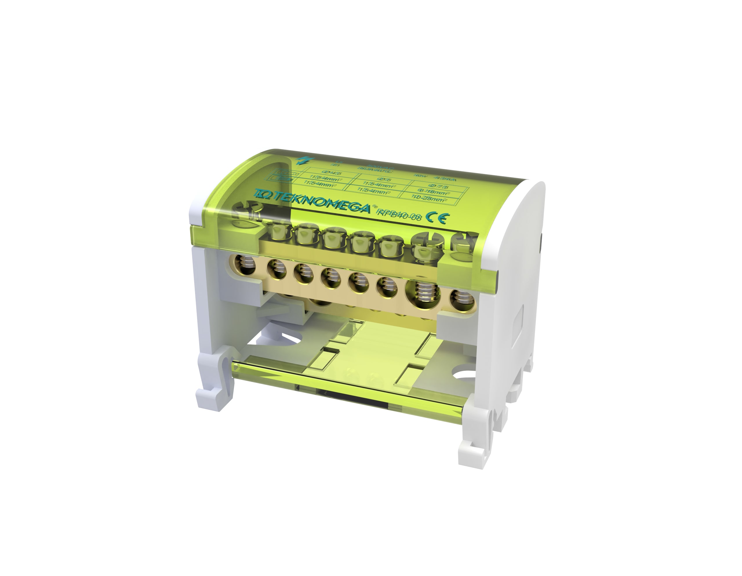 TEKNOMEGA - RIPARTITORE MORSETTIERA BIPOLARE 80A 7 OUT RPB0995