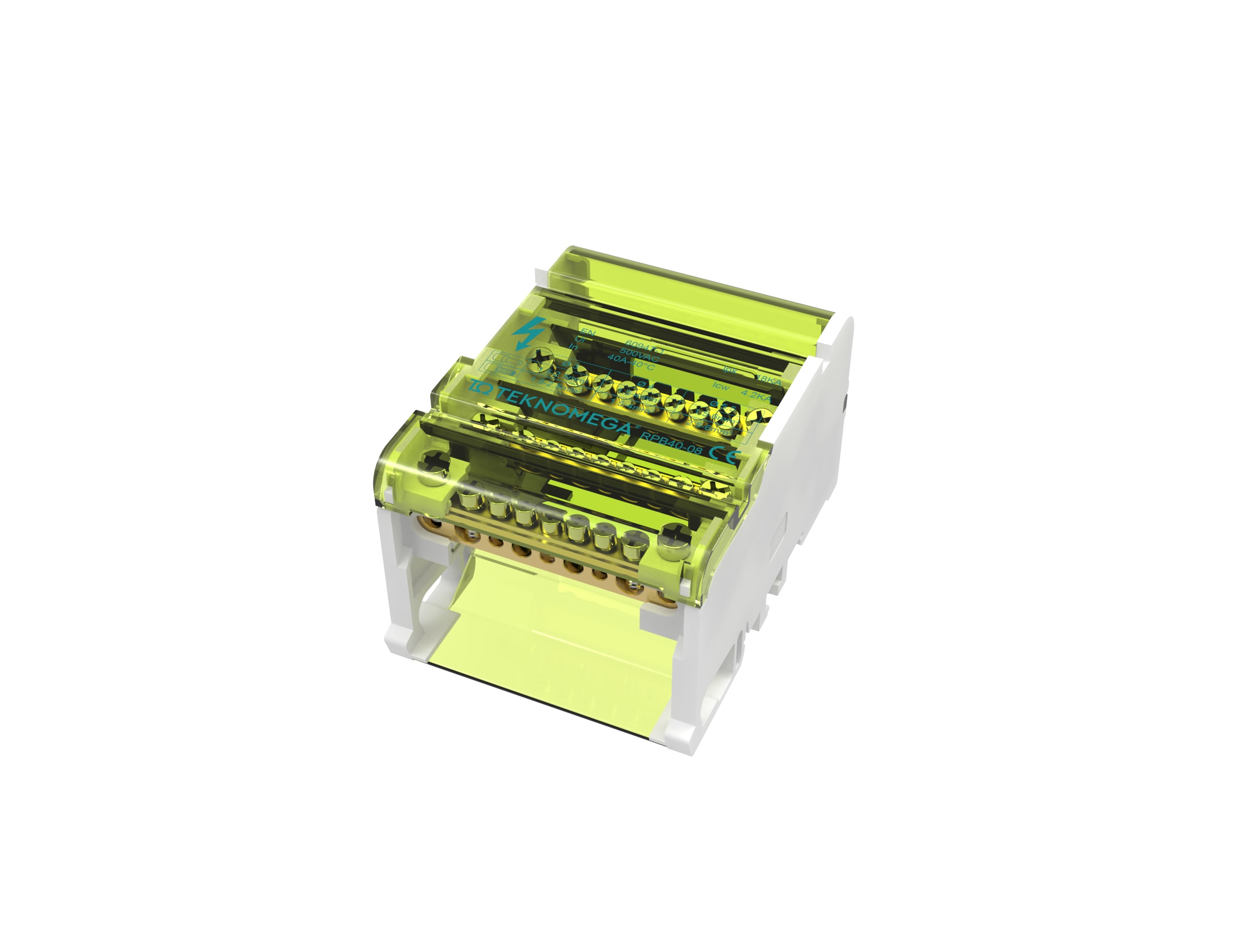 TEKNOMEGA - RIPARTITORE MORSETTIERA QUADRIP 40A 8 OUT