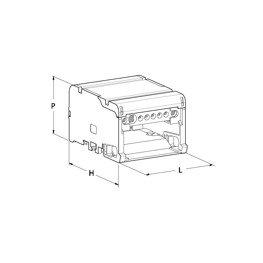 TEKNOMEGA - RIPARTITORE MORSETTIERA QUADRIP 125A 12 OUT