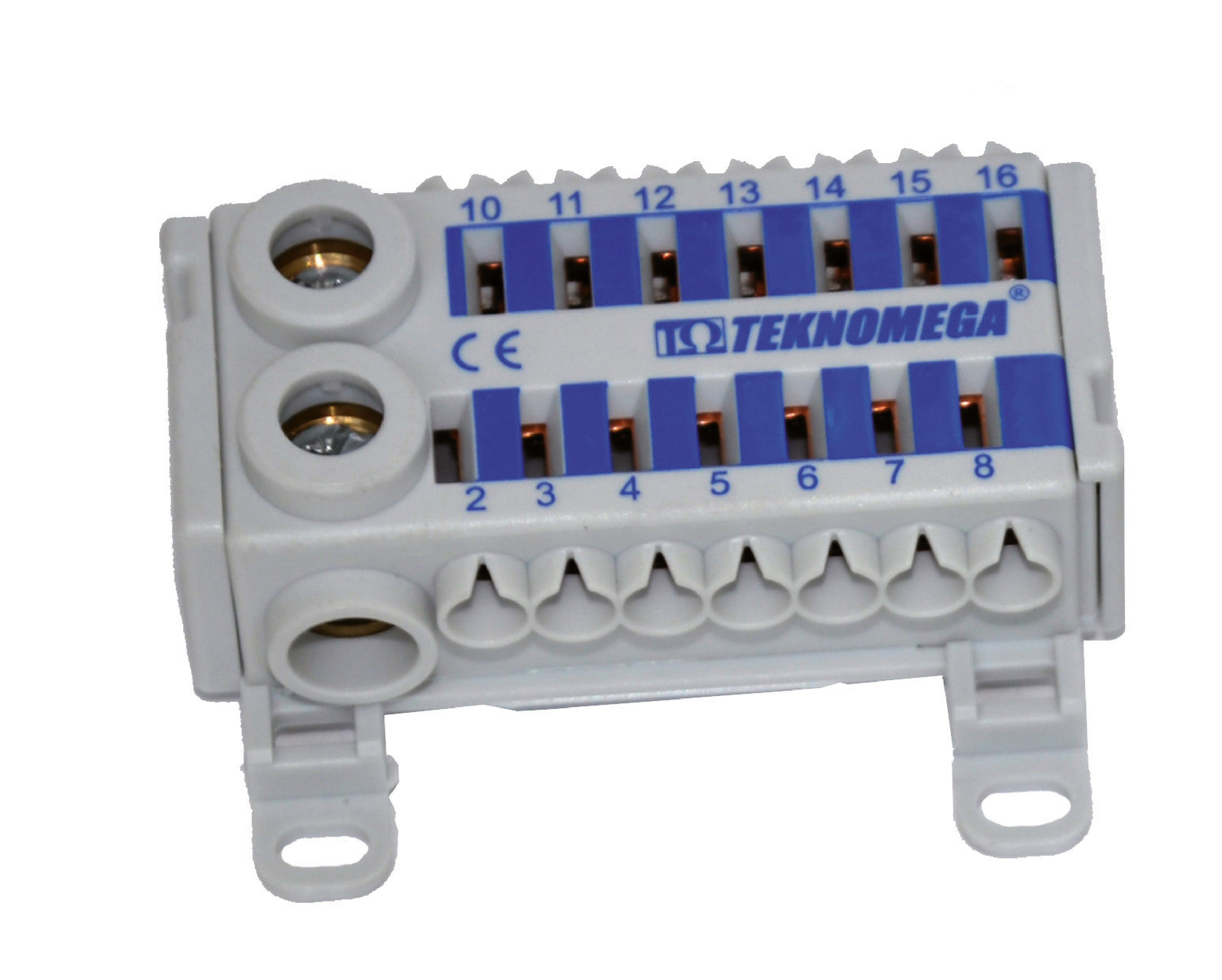 TEKNOMEGA - RIPARTITORE QUICK UNIPOL. 80A 14 OUT BLU