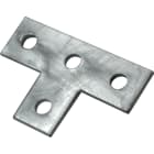 TEKNOMEGA - Staffa piana a T zincata a caldo con 4 fori. STF1020