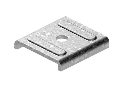 TEKNOMEGA - Piastrina zincata caldo foro dia 13,5mm. STF1135