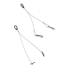 TEKNOMEGA - Kit cavo a Y per supporti 300mm con moschettone in argento ZCT1205