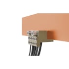 TEKNOMEGA - Blocco ripartitore ottone 8 out + unità connessione barre 5 mm.