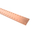 TEKNOMEGA - Barra rame forata 25x5 lunghezza 1750 diametro 10,5mm passo 25