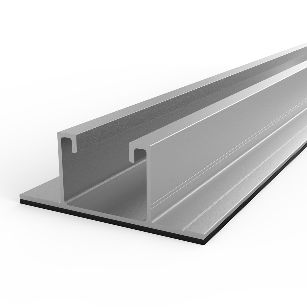 TEKNOMEGA - SPEZZONE PROFILO BASE LARGA AL L330MM +E