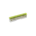 TEKNOMEGA - Morsettiera unipolare isolata 80A 15 fori grigio.