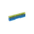 TEKNOMEGA - Morsettiera unipolare isolata 80A 15 fori blu