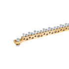 TEKNOMEGA - Collettore di terra 13x6mm 20 fori L.215mm.