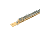 TEKNOMEGA - Morsettiera doppia in ottone 41 fori L.462 Collettore terra 13x20 doppia connessione L462.