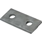 TEKNOMEGA - Piatto quadro staffa piana zincata caldo a 2 fori.