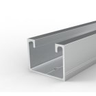 TEKNOMEGA - Spezzone profilo ALU ribassato new L=363mm - 2 fori