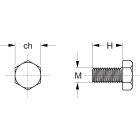 TEKNOMEGA - Dado esagonale zincato a caldo M10. BUL1060
