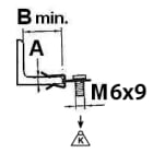 TEKNOMEGA - Clip acciaio armonico SP10-15mm con vite CLP-H3-IX. CLP1050