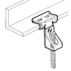 TEKNOMEGA - Clip acciaio armonico CLP-BF3-M8 EASY SP10-15MM porta barra fil. M8.