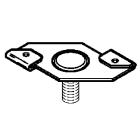 TEKNOMEGA - Clip soffitto vite M6x11 a rombo per controsoglia laccato.