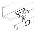 TEKNOMEGA - Clip veloce per tubo da 25-30mm e spessore 4-10mm.