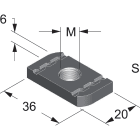 TEKNOMEGA - Dado M8 elettricamente zincato per strutture senza molla. DAP1005