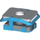 TEKNOMEGA - Attacco rapido M10 dado kit elettrico zincato per strut.
