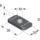 TEKNOMEGA - Dado M6 zincato a caldo con molla corta per strutture.