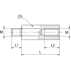 TEKNOMEGA - DISTANZIALE METALLICO EL.ZINCATO H15mm M4