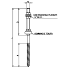 TEKNOMEGA - Vite autofil. inox M10x250mm L250mm x legno/cemento.