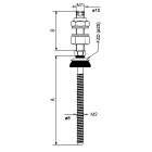 TEKNOMEGA - VITONE AUTOFIL. INOX M10X50 L150 X METALLO