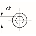 TEKNOMEGA - Vite tcei inox m8x60 completa di rondella.
