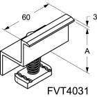 TEKNOMEGA - GANASCIA A ''Z'' ALU PREMONTATA Sp40-41mm