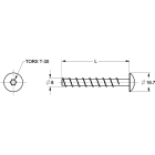 TEKNOMEGA - Vite autofilettante inox M8x60 per calcestruzzo D8X60.