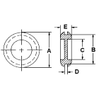 TEKNOMEGA - INSERTO PASSACAVI IN PVC CON FORO D15,5mm