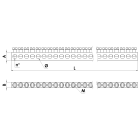 TEKNOMEGA - Morsettiera in ottone 12x8mm L.1000 Barra di messa a terra 1000mm 12x8mm in ottone. MRS1506