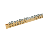 TEKNOMEGA - Morsettiera ottone 42 fori L.462 terra 12x8 +ingr. colla