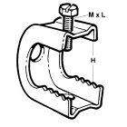 TEKNOMEGA - Morsetto in acciaio per putrella <45mm.