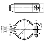TEKNOMEGA - Collare ad incastro per morsetti MRT diametro 40-44,5mm.