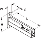 TEKNOMEGA - MENSOLA IN PROFILO 41X41 DOPPIO Z.C.L600mm