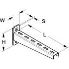 TEKNOMEGA - mensola stampata elettrozincata L=310mm. MSL1515
