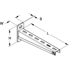 TEKNOMEGA - MENSOLA STAMPATA ZINC.CALDO L410mm