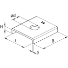 TEKNOMEGA - Piastra terminale FIX per barra flessibile L24 N5-10 D11. PBF1100