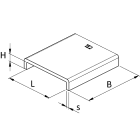 TEKNOMEGA - Piastra terminale FIX BARRA FLEX L50-80 N8-10 NON FORATA.