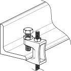 TEKNOMEGA - Morsetto in ghisa con foro passante 11mm.