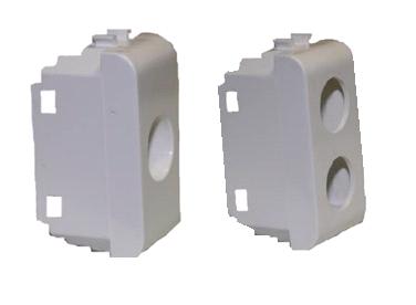 TELEVES - Cover per foro GW Chorus bianca, plastiche prese coassiali connettore.