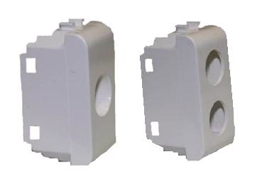 TELEVES - Cover per foro GW Chorus bianca, plastiche prese coassiali connettore.