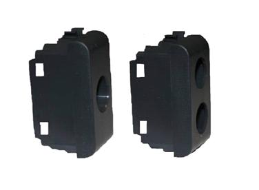 TELEVES - Cover con un foro per connettore GW Chorus nera per prese coassiali.