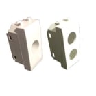 TELEVES - Cover 1 foro tipo Vimar plana silver plastiche per prese coassiali connettore.