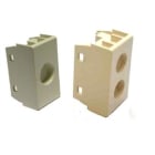 TELEVES - Cover con 1 foro per prese coassiali di tipo AVE bianca connettore plastica.
