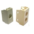 TELEVES - Cover con 1 foro per prese coassiali di tipo AVE bianca connettore plastica.