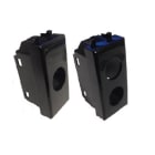 TELEVES - Cover con 1 foro per prese coassiali tipo AVE nera, connettore Life 44.